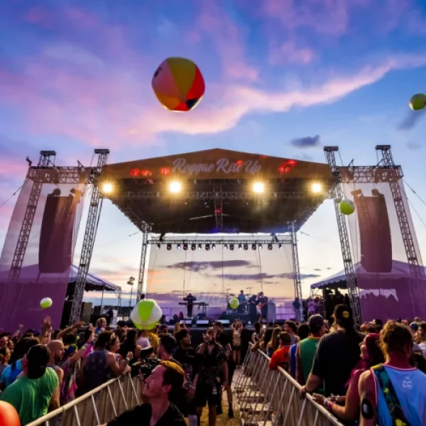 Sunset Behind Reggae Rise Up Maryland Festival 2022 Vibe Stage