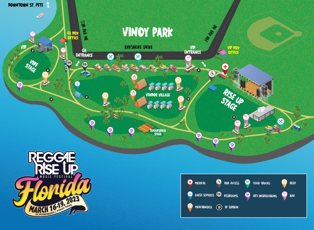 Florida Festival Map Reggae Rise Up