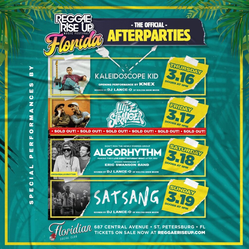 RRUFL23 FESTIVAL AFTERPARTY LINEUP AT THE FLORIDIAN.