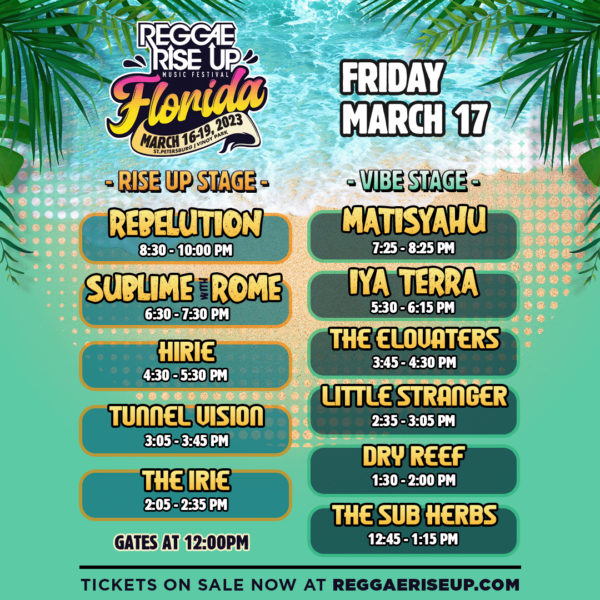 Florida Schedule Reggae Rise Up