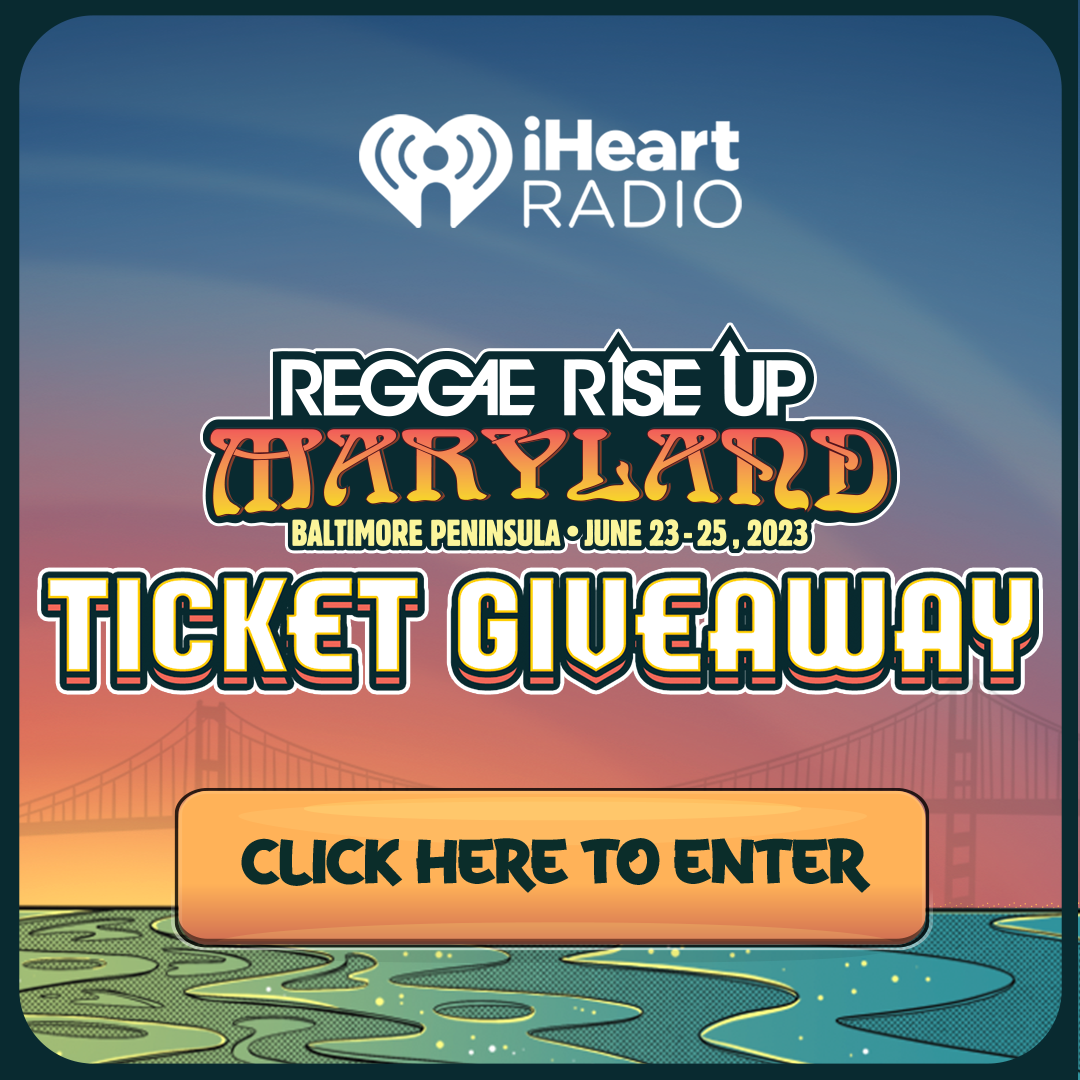 Reggae Rise Up Maryland Festival 2023 x iHeart Radio ticket giveaway. Enter here.