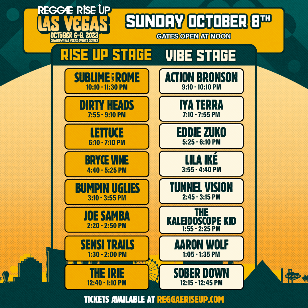 Vegas Schedule Reggae Rise Up