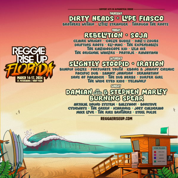Reggae Rise Up Florida Festival 2024 Lineup Image