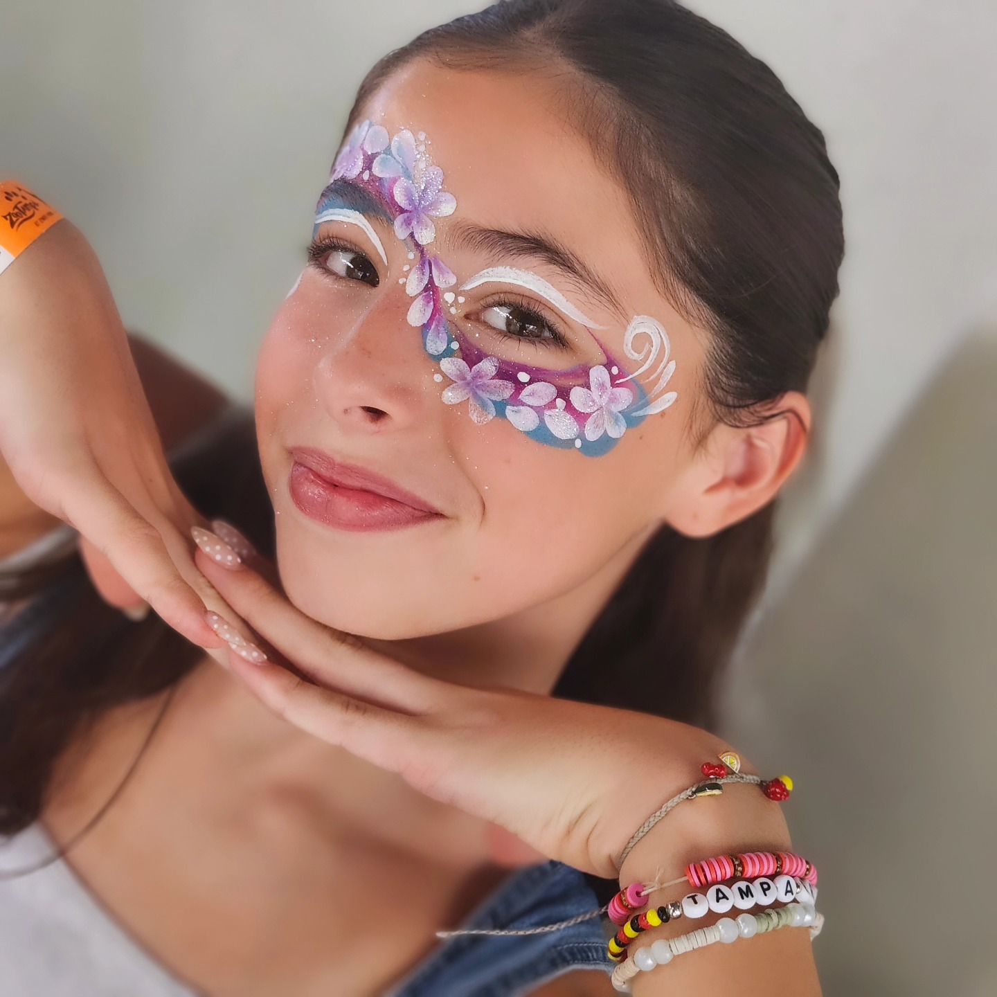 Pineapple Dress Face Painting