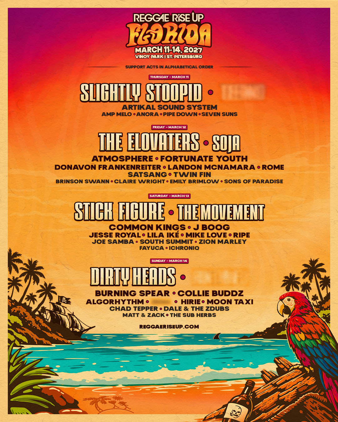 Reggae Rise Up Florida Festival 2027